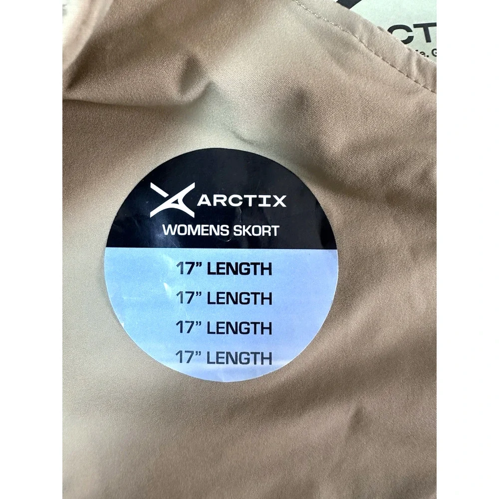 ARCTIX Women's Active Skort Zipped Coin Pocket M (8-10) Tan‎ Beige - Picture 2 of 16